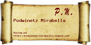 Podwinetz Mirabella névjegykártya